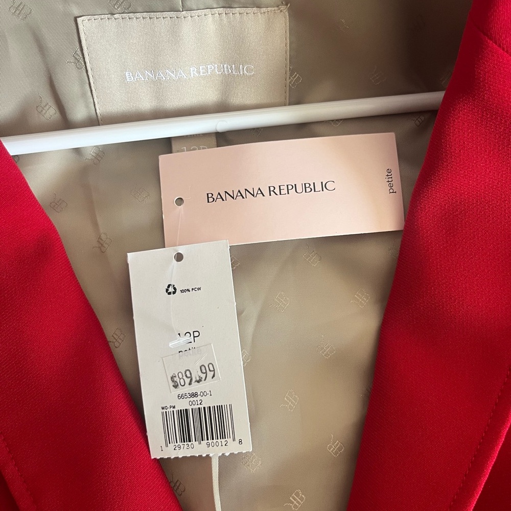 Banana Republic Vibrant Red Jacket